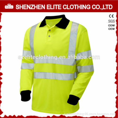 Hi Vis Safety Workwear Uniform Reflective Work Polo Shirt